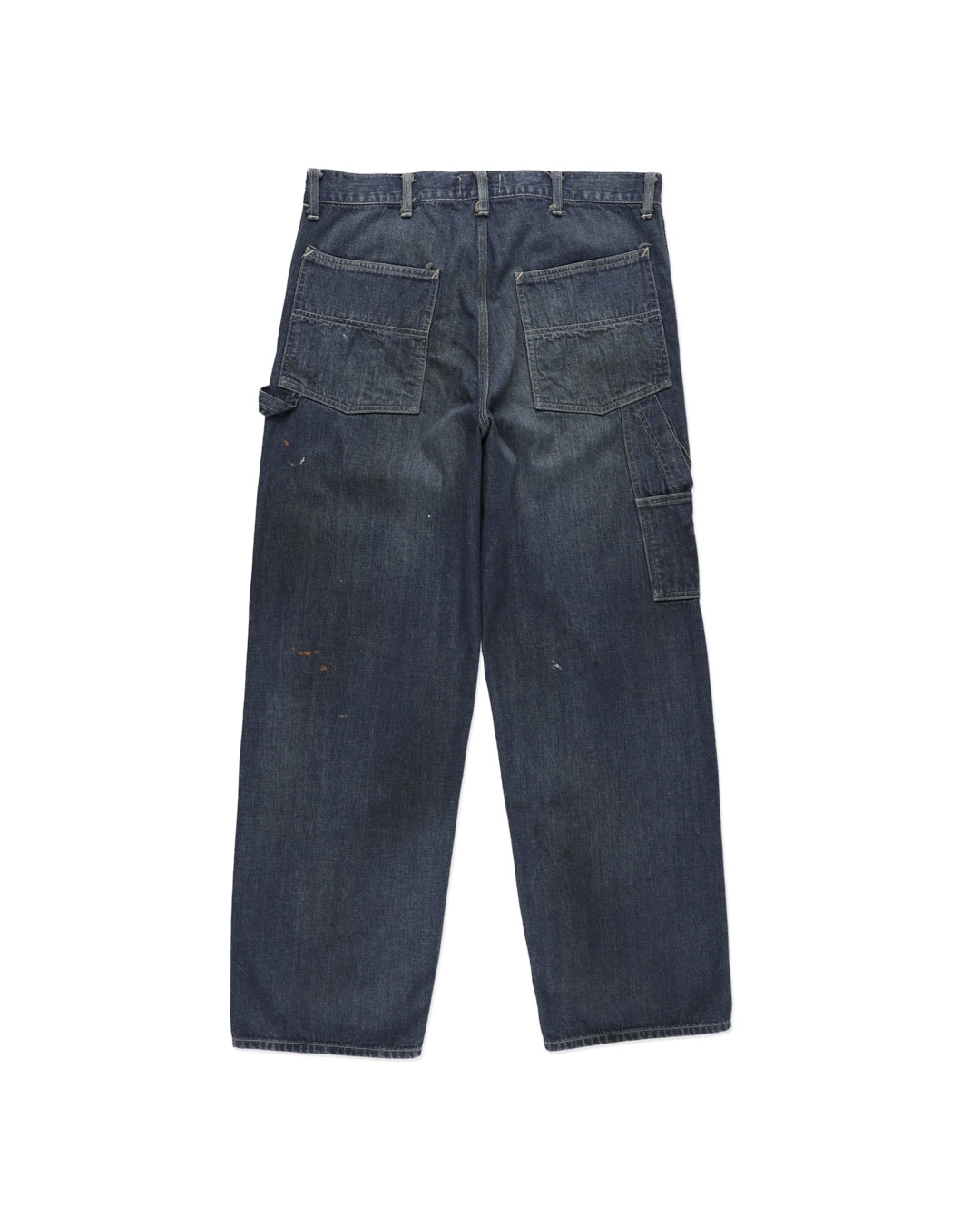 DOUBLE KNEE INDIGO DENIM PANTS