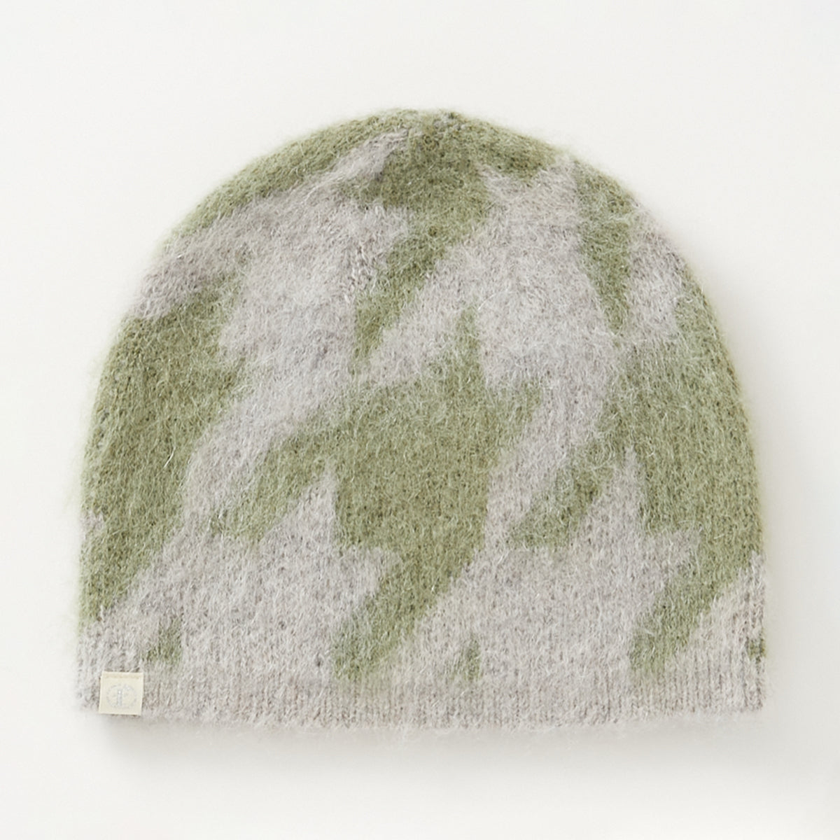 Houndstooth Mohair Beanie