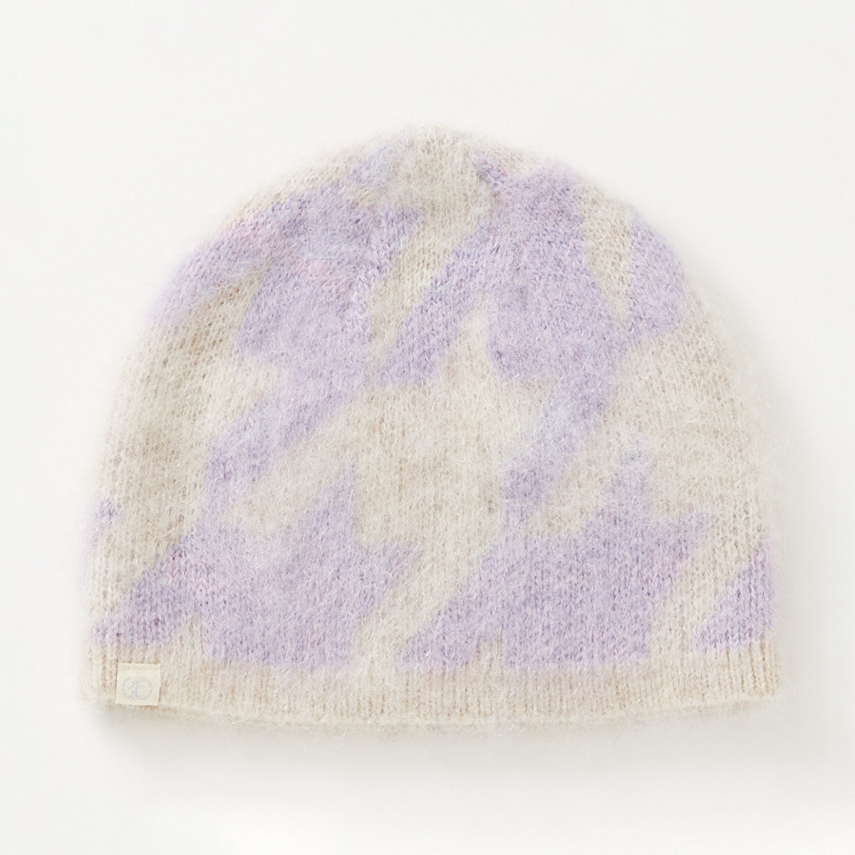 Houndstooth Mohair Beanie