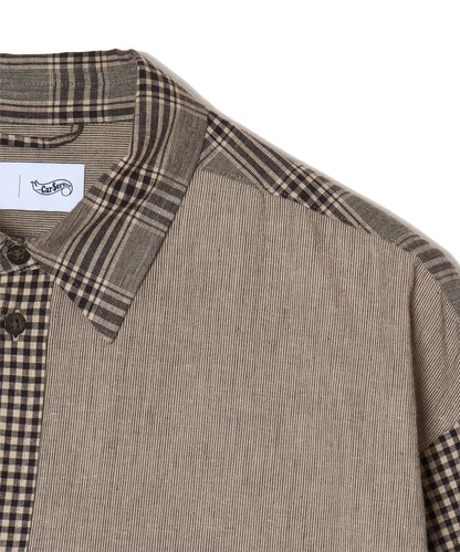 "CS" LINEN BIG SHIRT CRAZY PATTERN