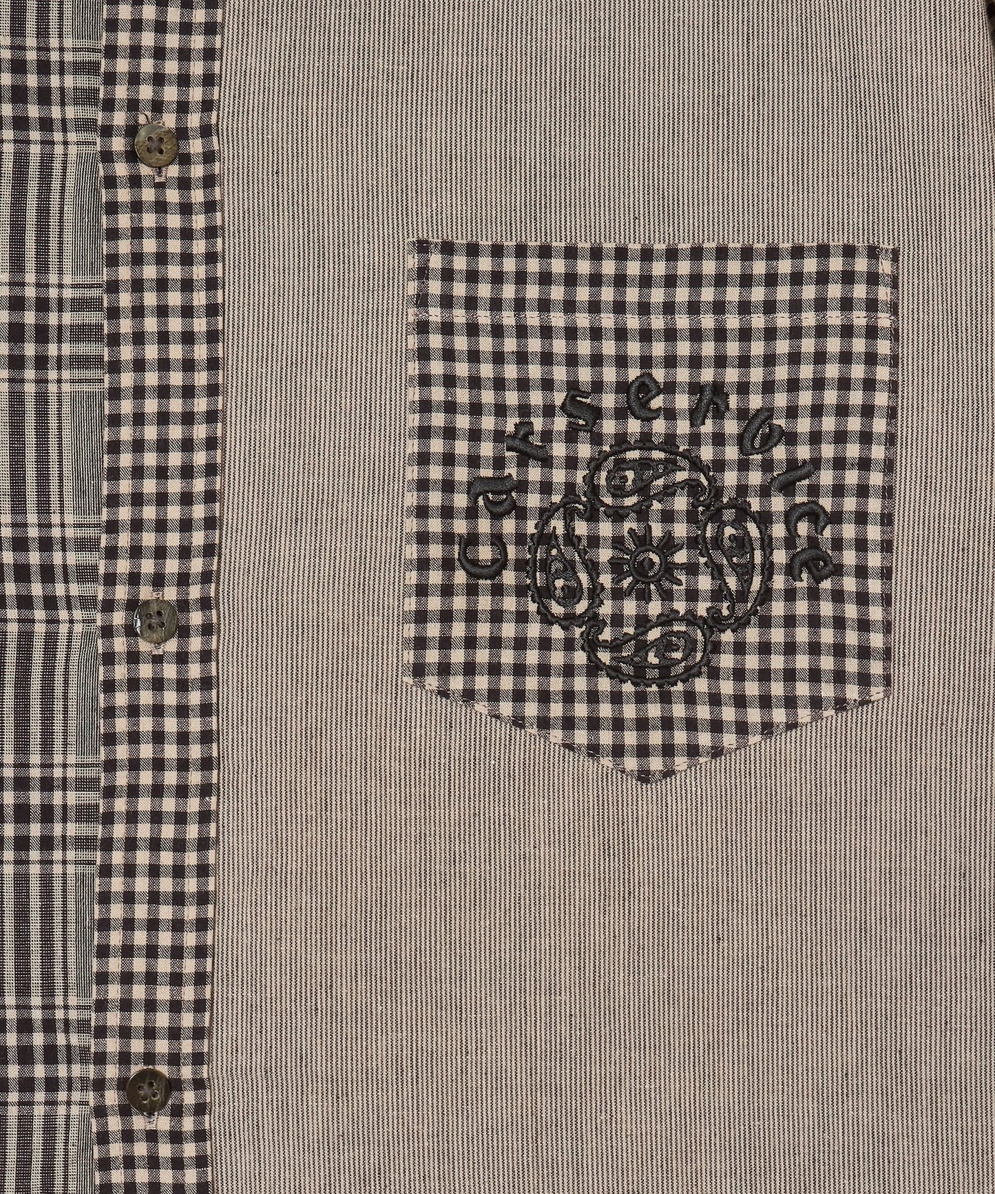 "CS" LINEN BIG SHIRT CRAZY PATTERN