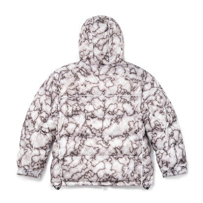 B Logo Hooded Down Jacket