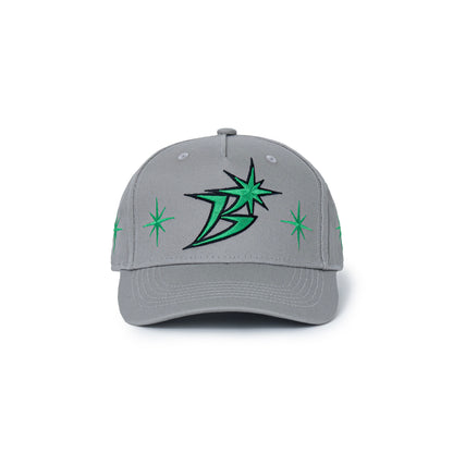 B Logo Sparkle Structured 5-Panel Cap