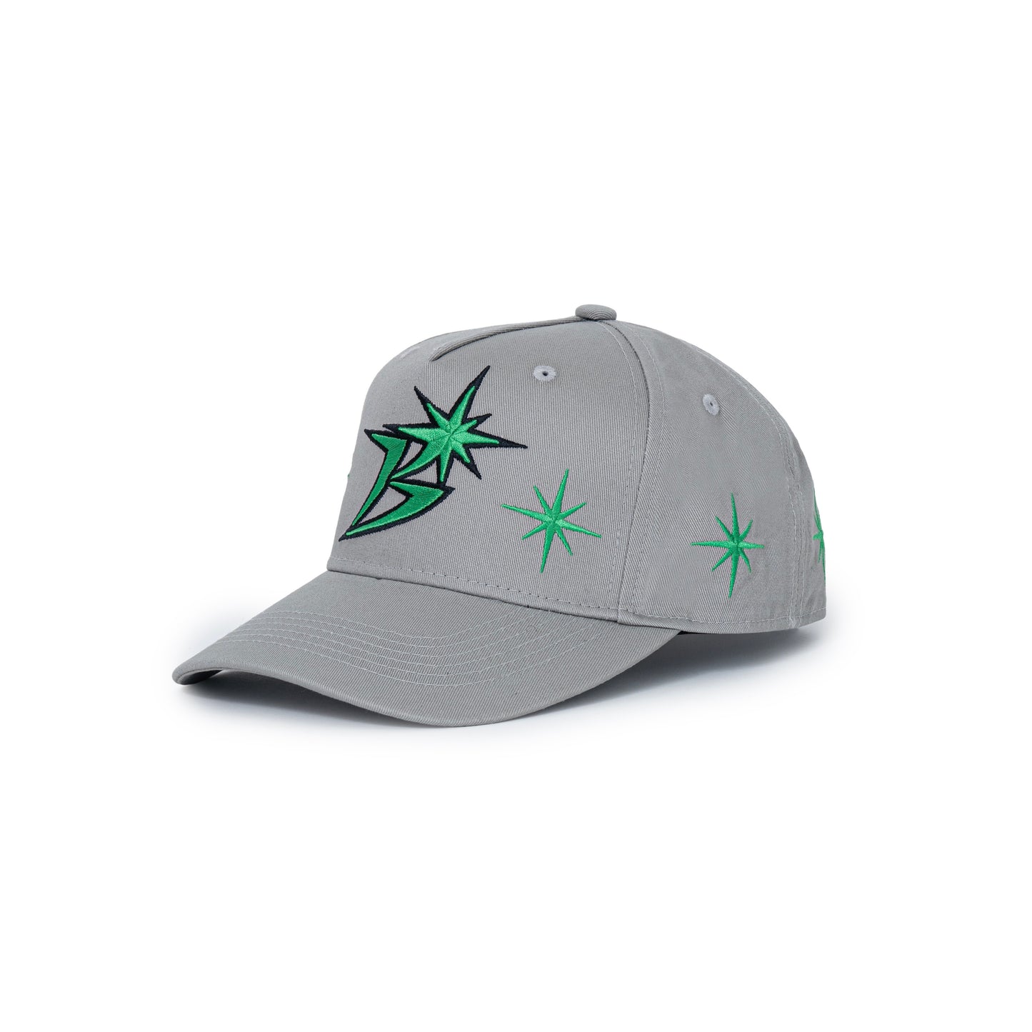 B Logo Sparkle Structured 5-Panel Cap