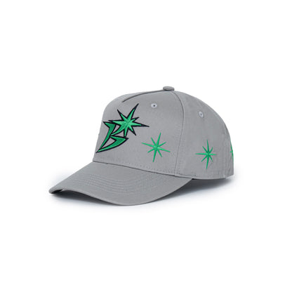 B Logo Sparkle Structured 5-Panel Cap