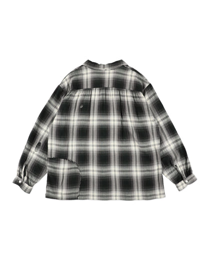 REMADE RAYON PLAID SHIRT AGED