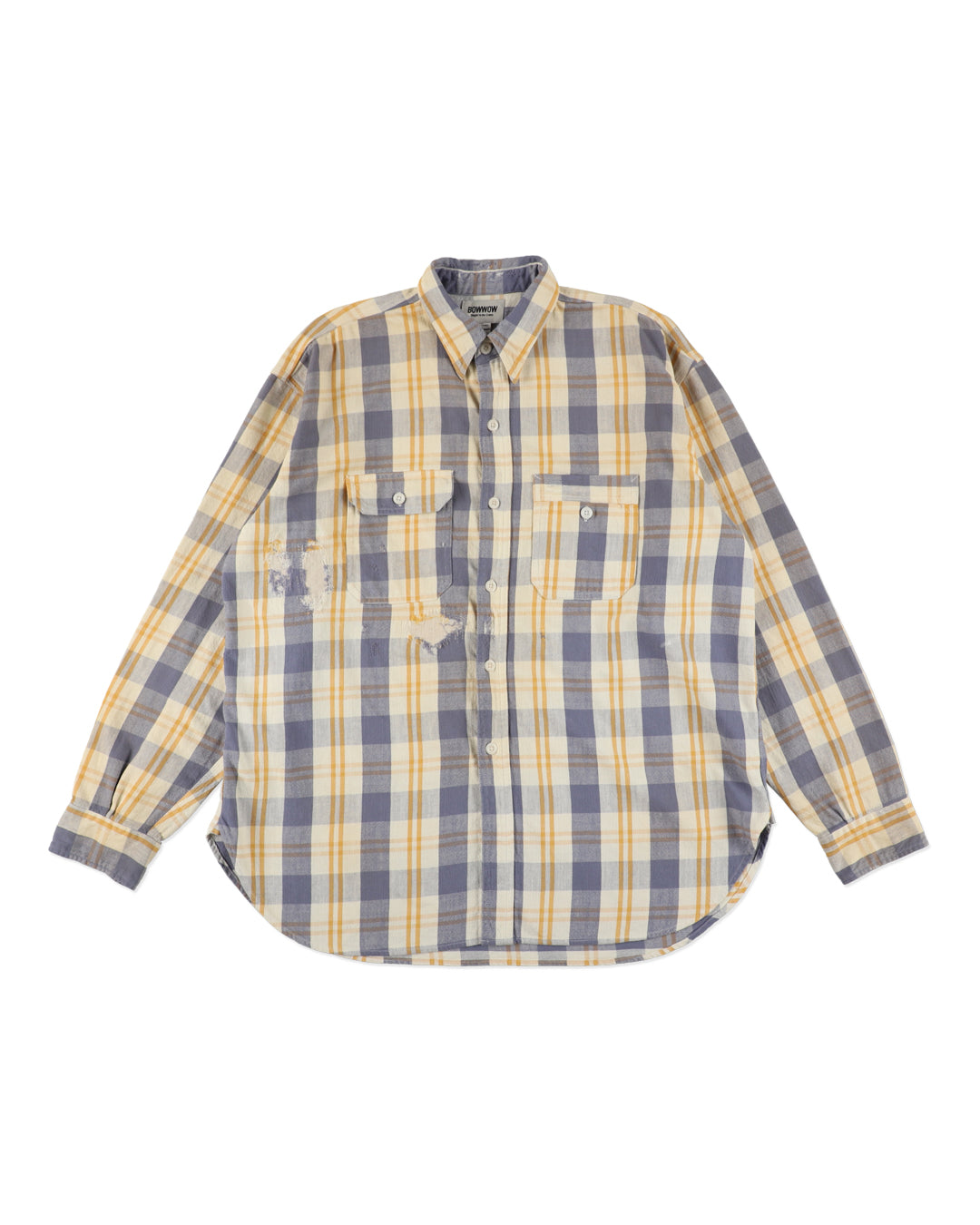 UNIQUE POCKET CHECKED FLANNEL SHIRT AGED