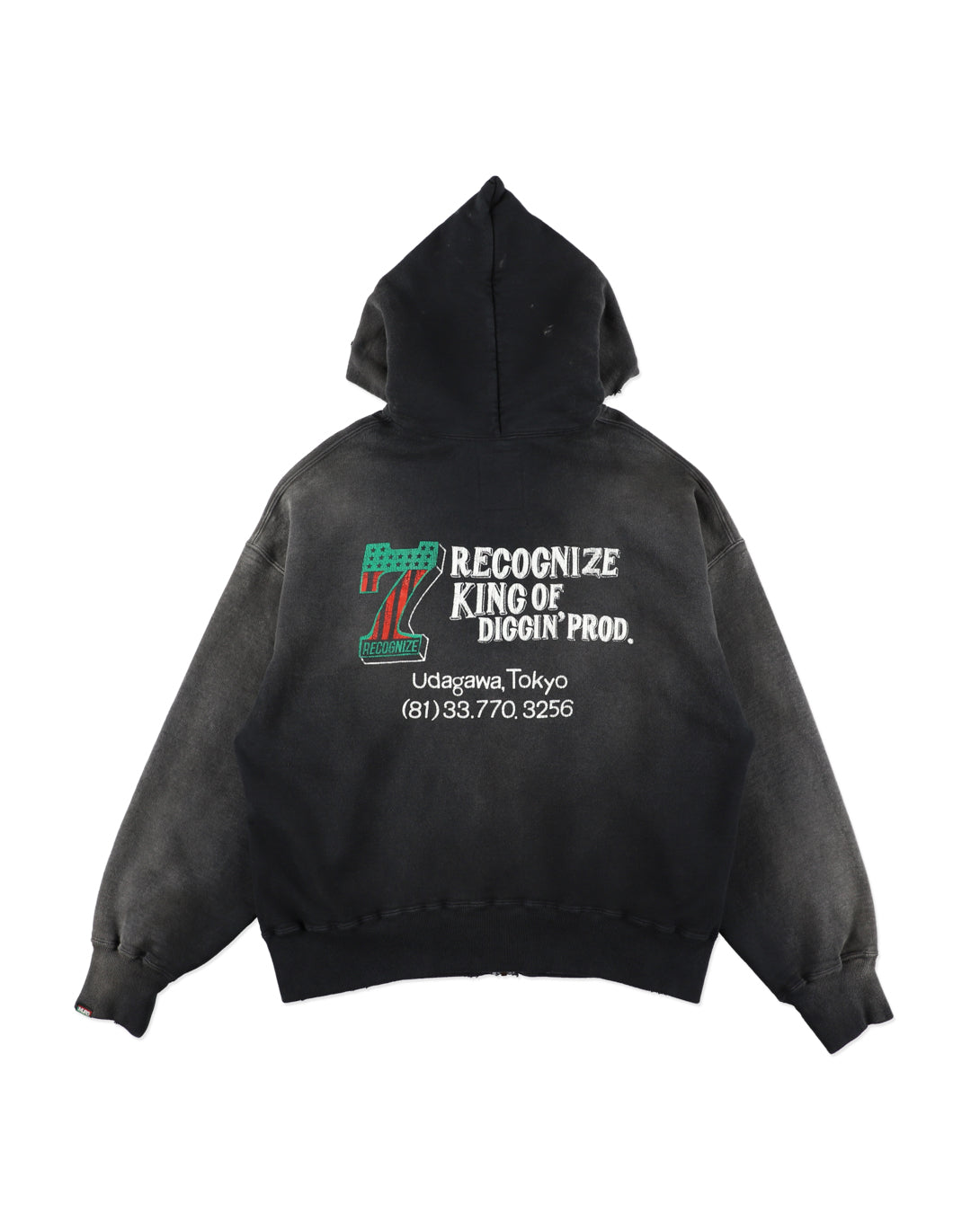 #7 VINYL ZIP HOODIE AGED