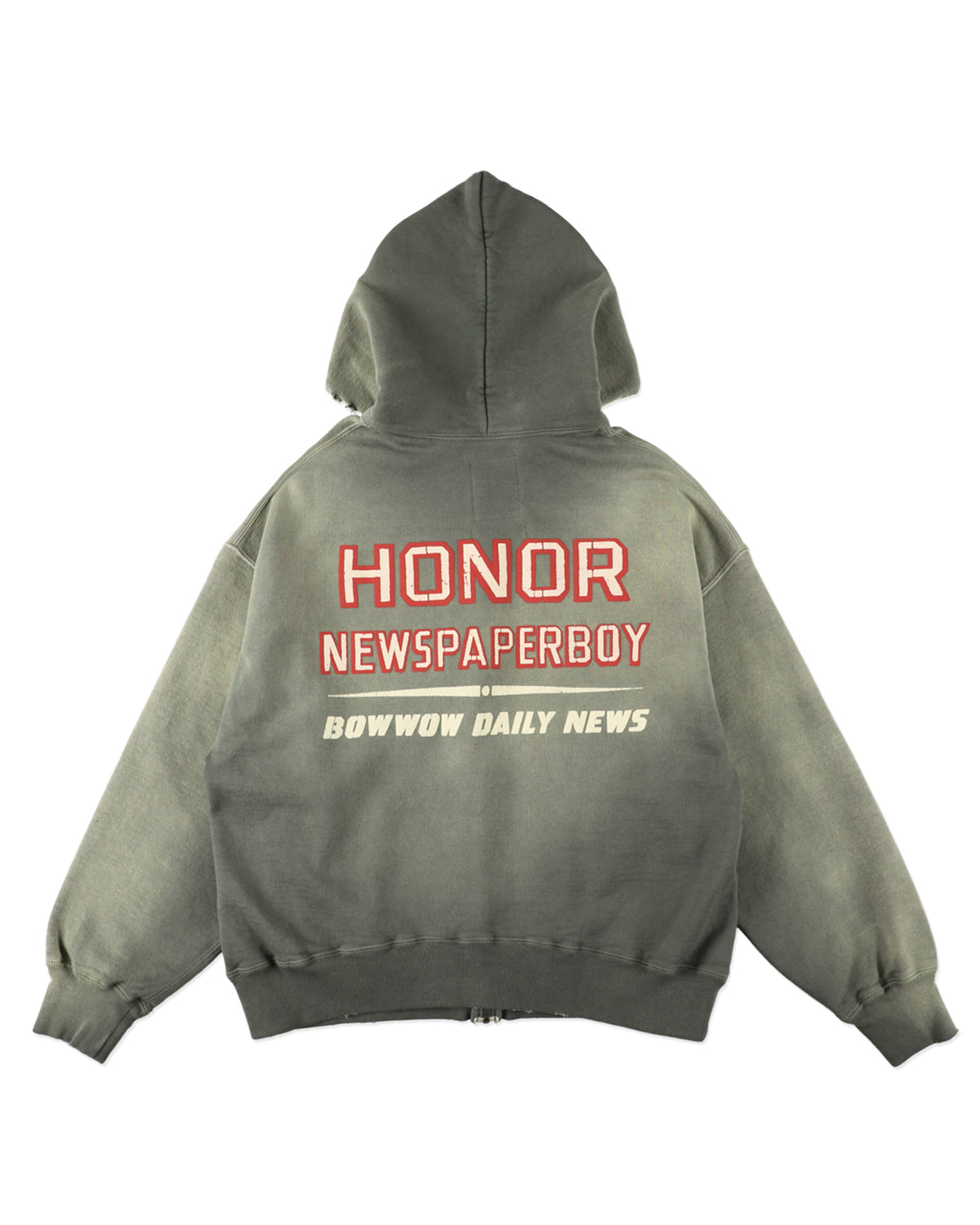 FADED ZIP HOODIE - HONOR NEWSBOY