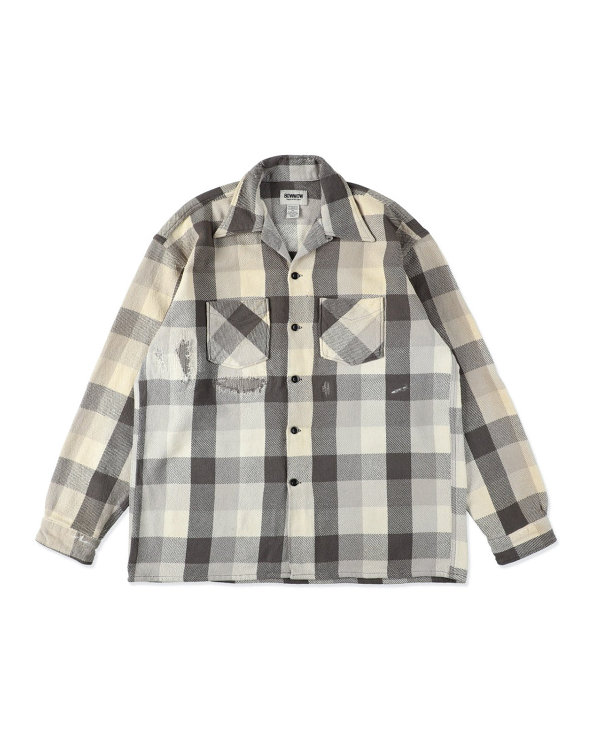 DAMAGED AND STAINED FLANNEL SHIRT