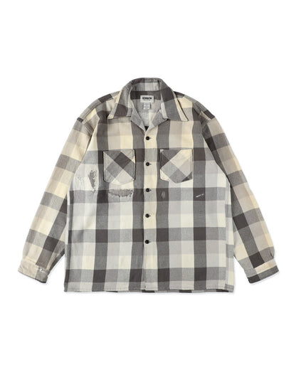 DAMAGED AND STAINED FLANNEL SHIRT