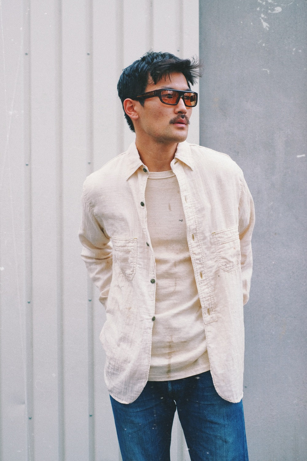 THE BOWWOW JOURNAL GAUZE SHIRT AGED