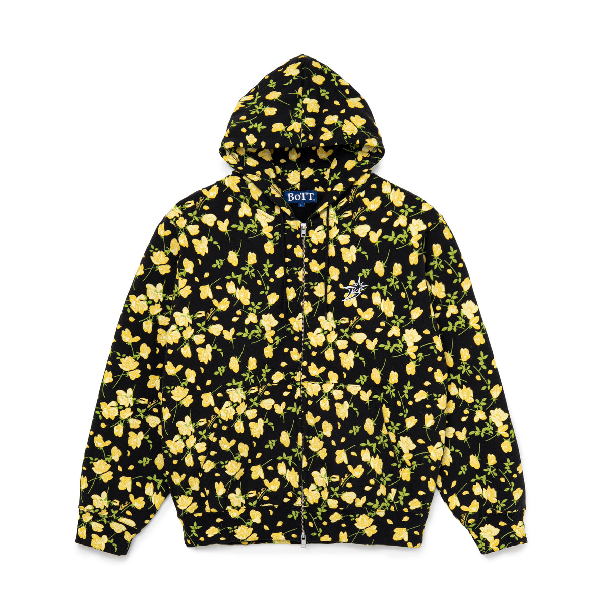 Flower Zip Hoodie