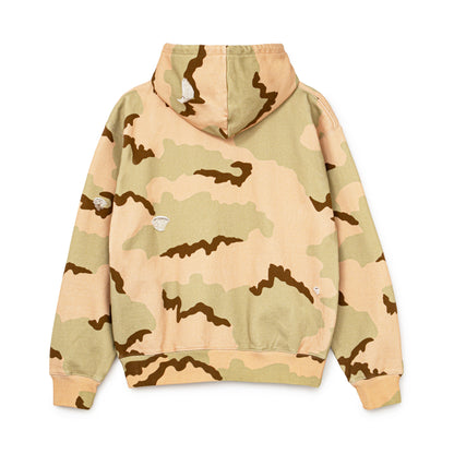 Henley-Neck Camo Hoodie