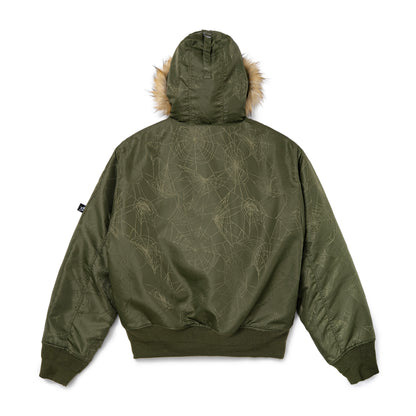 Hooded Jacquard Bomber Jacket