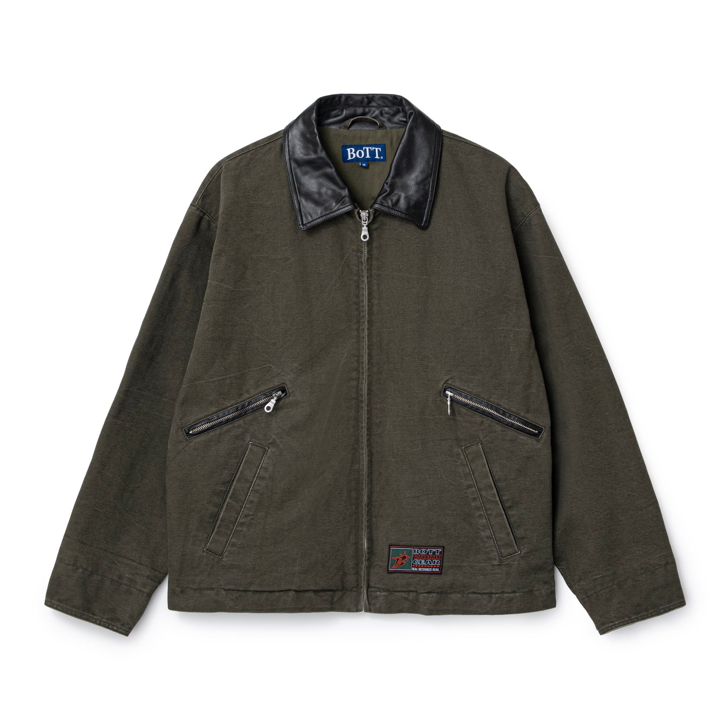 Leather Collar Work Jacket
