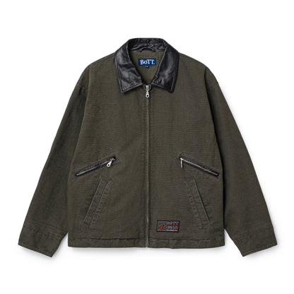 Leather Collar Work Jacket