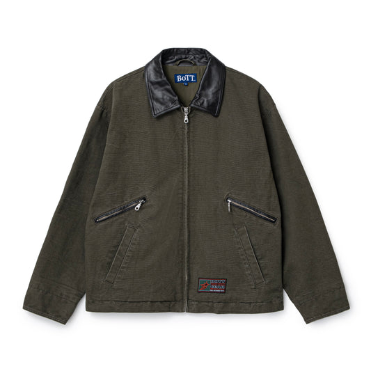 Leather Collar Work Jacket