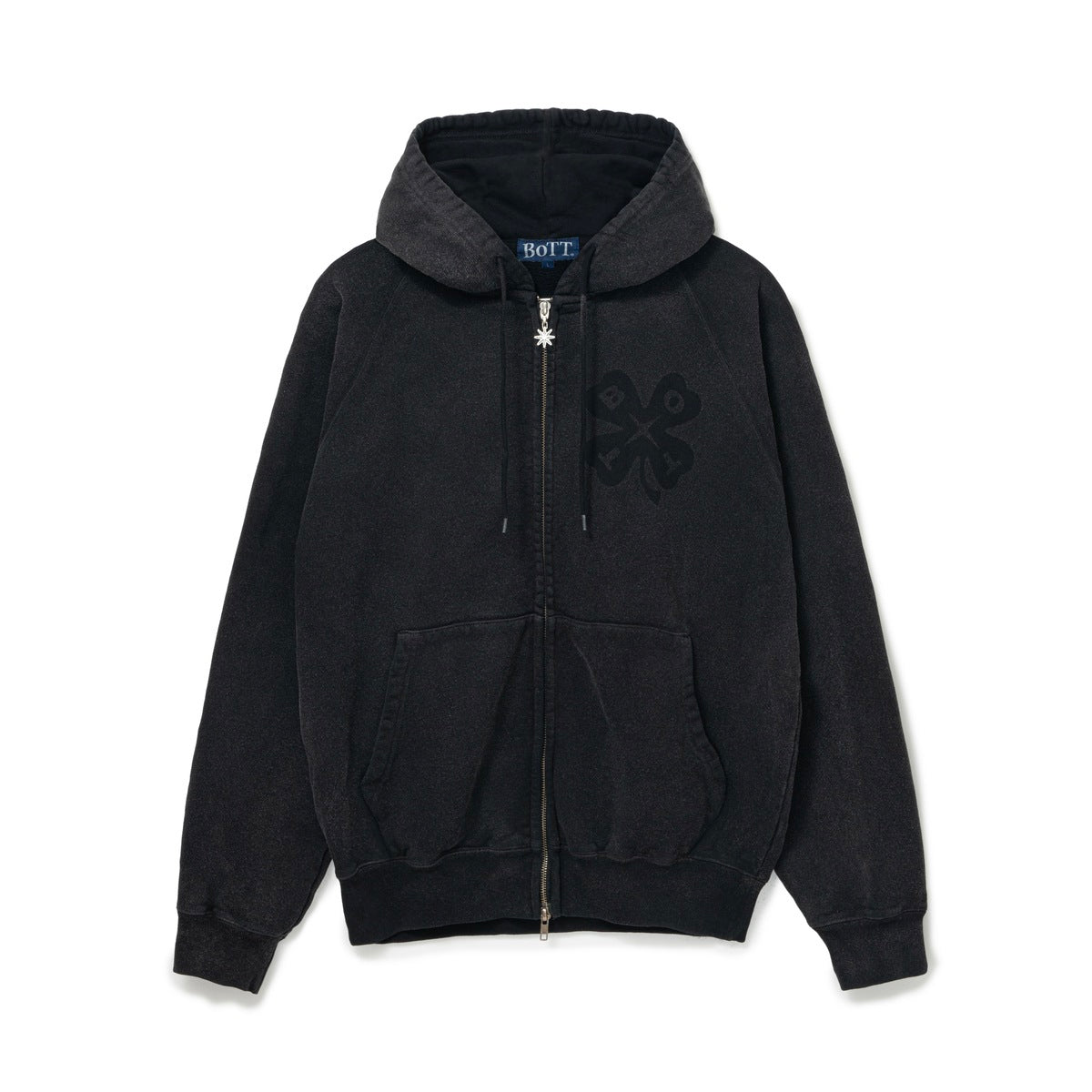 Washed Luckey Logo Zip Hoodie