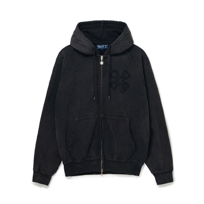 Washed Luckey Logo Zip Hoodie
