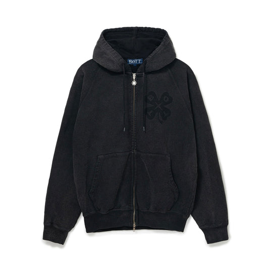 Washed Luckey Logo Zip Hoodie