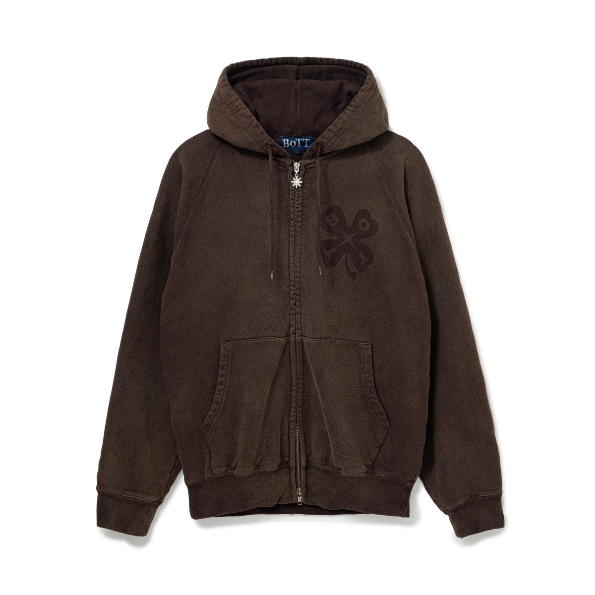 Washed Luckey Logo Zip Hoodie